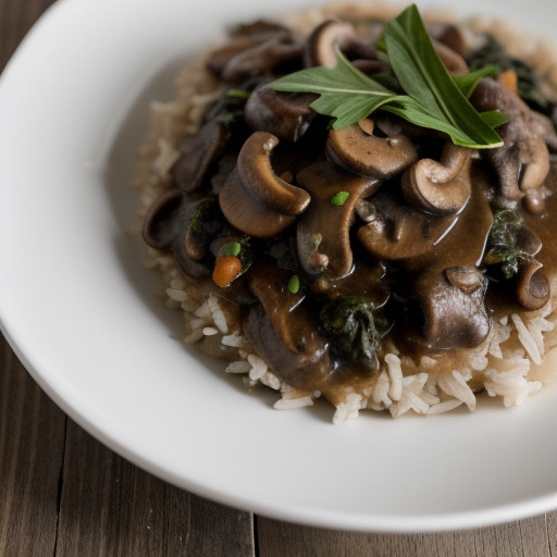 Mushroom Ragout in Rice Ring recipe image
