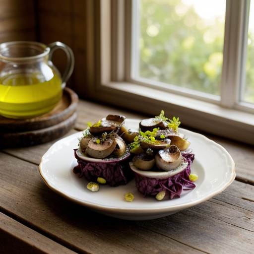 Mushroom Salad in Radicchio Cups - Bon Appetit recipe image