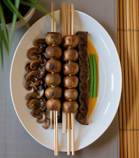 Mushroom Satay (Satay Het Hom recipe image