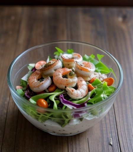 Mushroom Shrimp Salad recipe image