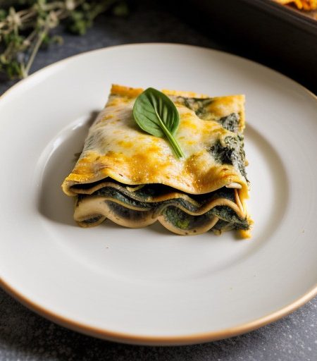 Mushroom & Spinach Lasagna recipe image