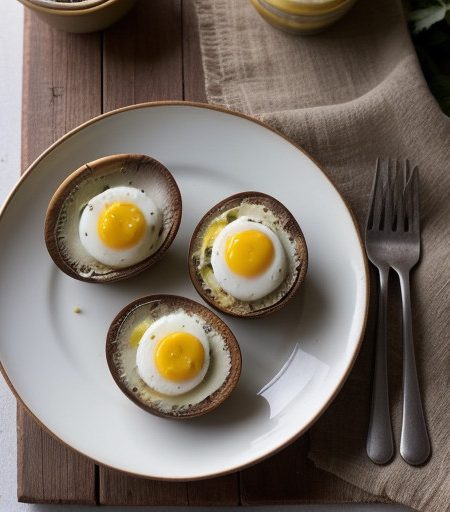 Mushroom-Stuffed Eggs (Marguerite Patten recipe image
