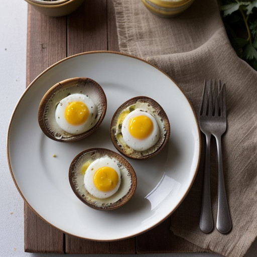 Mushroom-Stuffed Eggs (Marguerite Patten recipe image