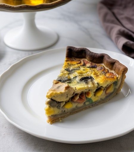 Mushroom & Sweet Pepper Quiche recipe image