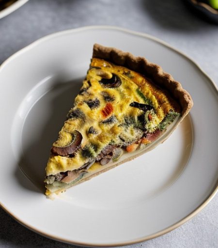 Mushroom & Sweet Pepper Quiche (Veg Times recipe image