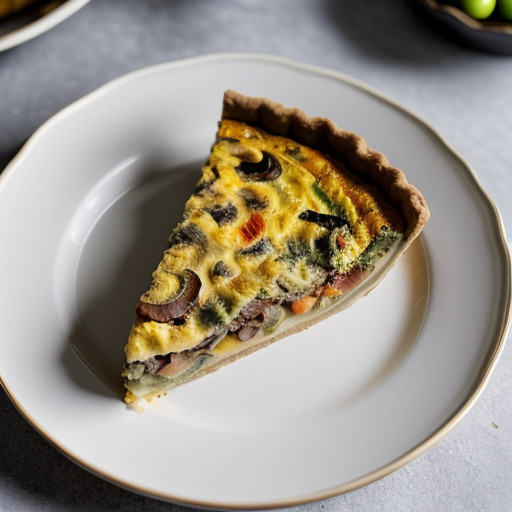 Mushroom & Sweet Pepper Quiche (Veg Times recipe image