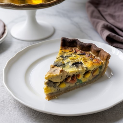 Mushroom & Sweet Pepper Quiche recipe image