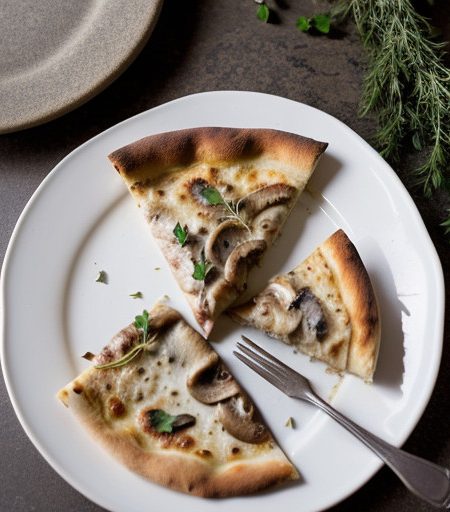 Mushroom Turkey & Swiss Cheese Pizza recipe image