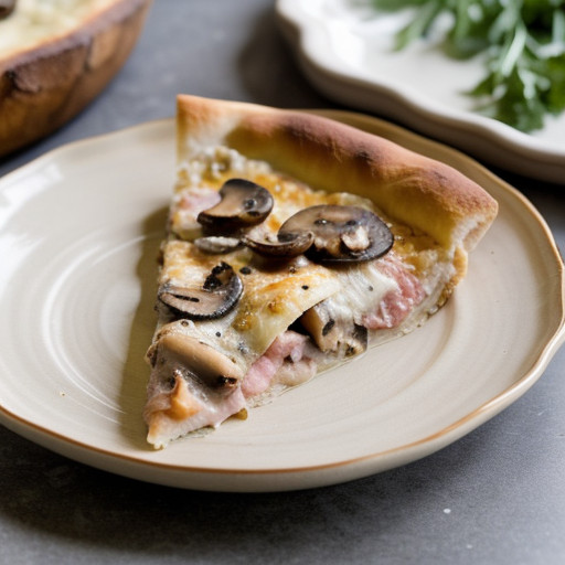 Mushroom~ Turkey & Swiss Cheese Pizza recipe image