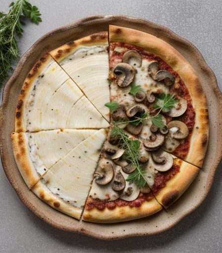 Mushroom, Turkey and Swiss Cheese Pizza recipe image