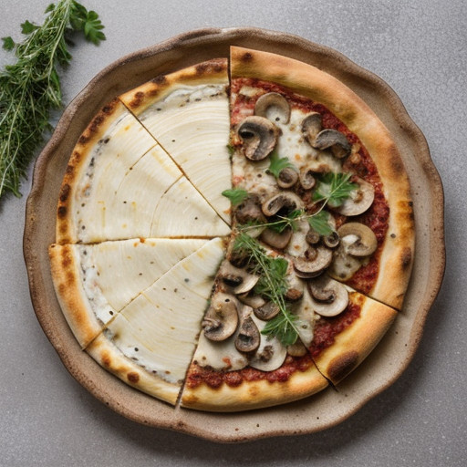 Mushroom, Turkey and Swiss Cheese Pizza recipe image