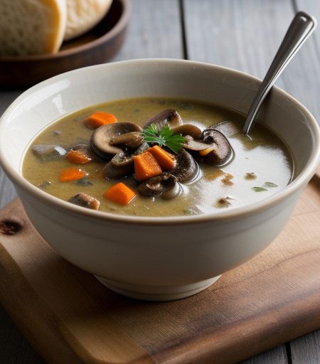 Mushroom Vegetable Soup recipe image