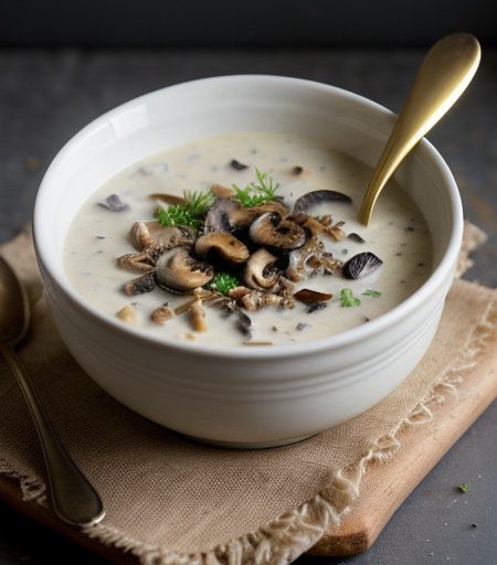 Mushroom Wild Rice Chowder recipe image