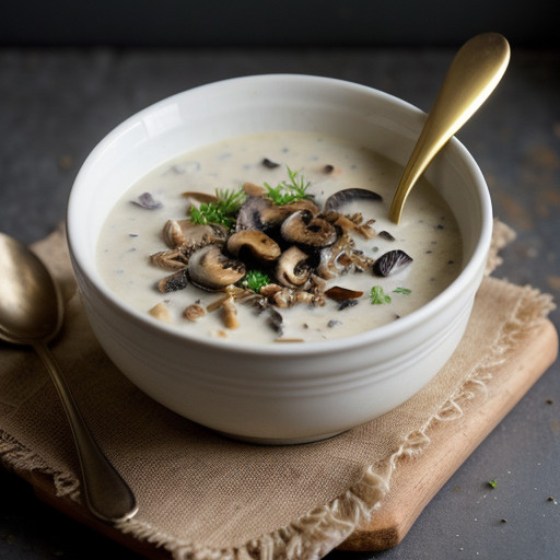 Mushroom Wild Rice Chowder recipe image