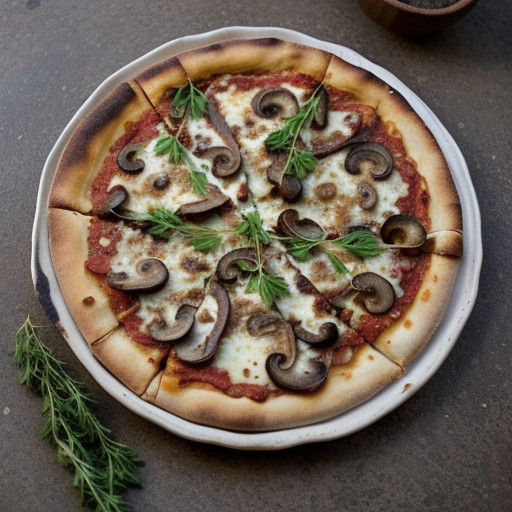 Mushroom and Bacon Pizza recipe image