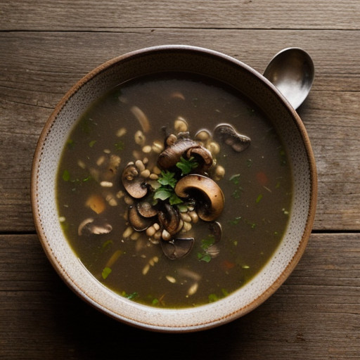 Mushroom and Barley Soup (Shulman recipe image