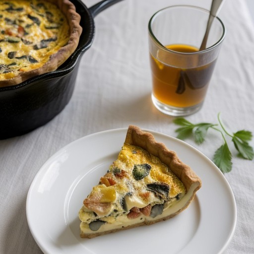 Mushroom and Sweet Pepper Quiche recipe image