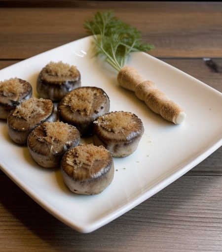 Mushrooms Stuffed With Crabmeat and Gruyere recipe image