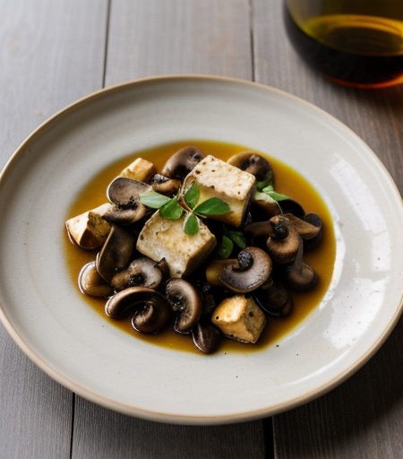 Mushrooms & Tofu in Wine recipe image