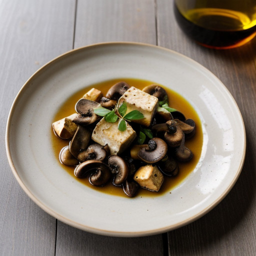 Mushrooms & Tofu in Wine recipe image