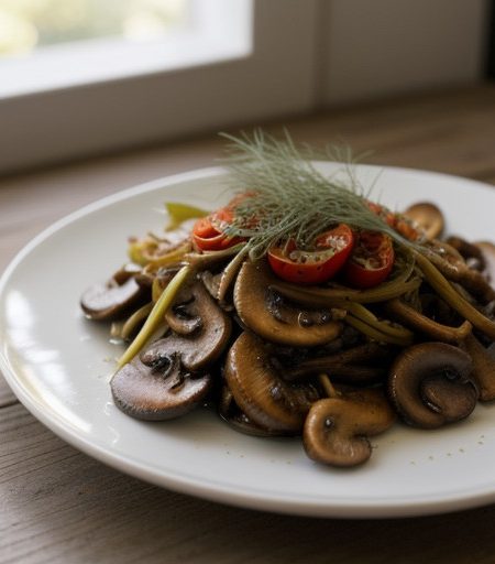 Mushrooms With Fennel & Ginger recipe image