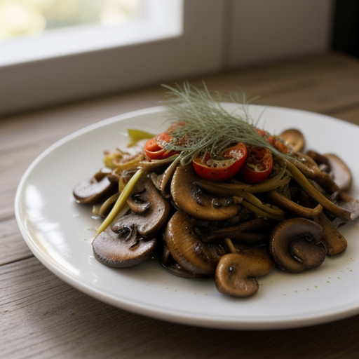Mushrooms With Fennel & Ginger recipe image