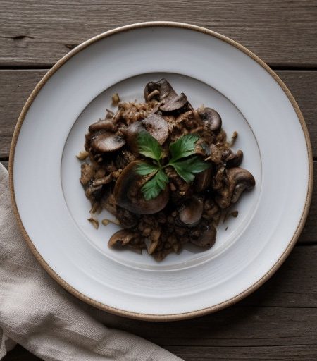 Mushrooms and Rice recipe image