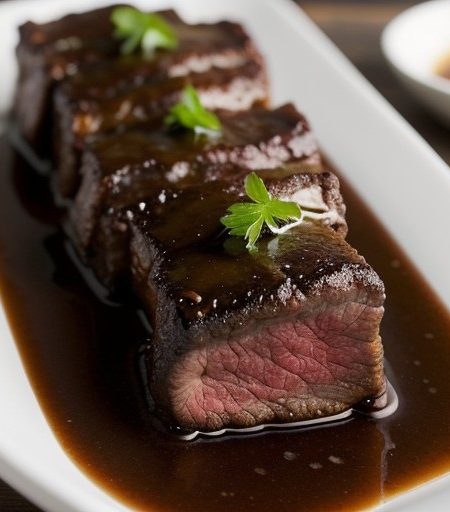 Mustard Glazed Beef Short Ribs recipe image