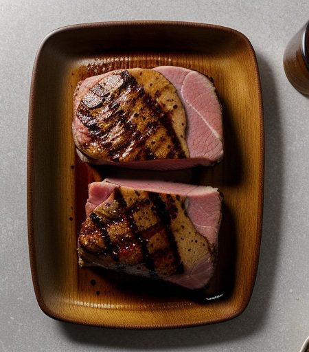 Mustard Glazed Ham Steaks recipe image