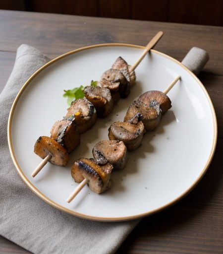 Nanaimo Salmon & Mushroom Kebabs recipe image