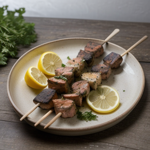 Nanaimo Salmon and Mushroom Kebabs recipe image