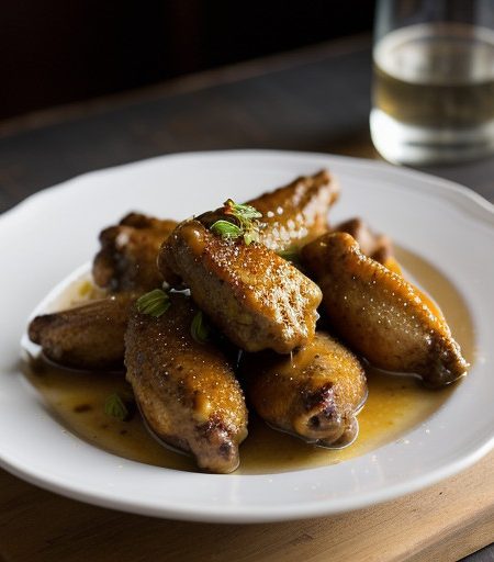 Napa Valley Chicken Wings With Wine Dressing recipe image