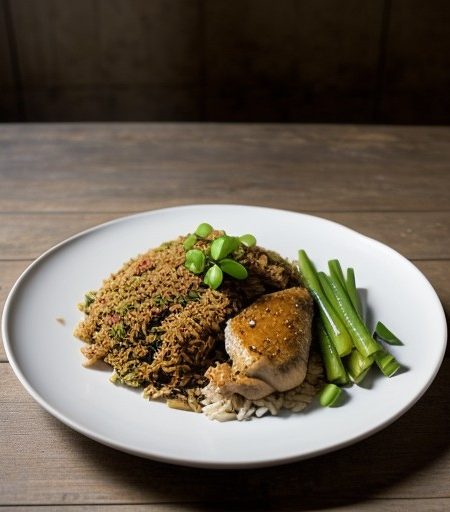 Nasi Goreng With Chicken. recipe image