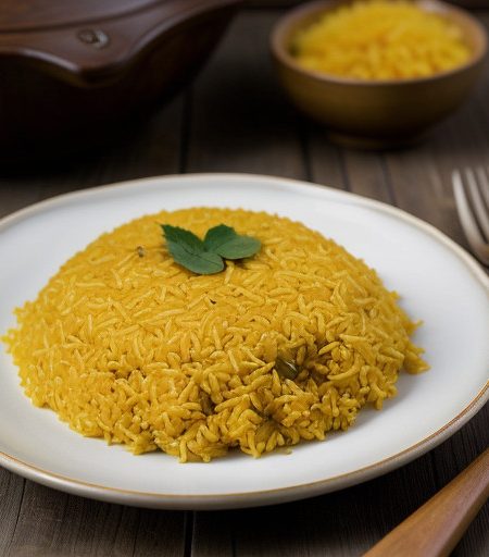 Nasi Kuning (Yellow Rice). recipe image