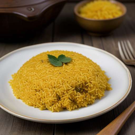 Nasi Kuning (Yellow Rice). recipe image