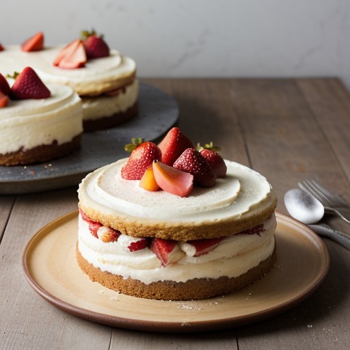Nectarine-Strawberry Shortcake Torte (8 PTS recipe image