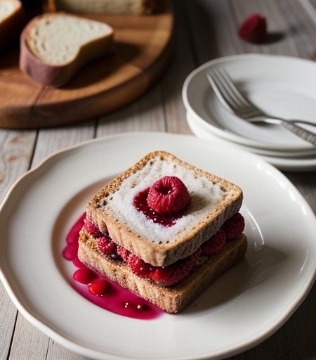 Nectarines & Raspberries With Biscotti Crum recipe image