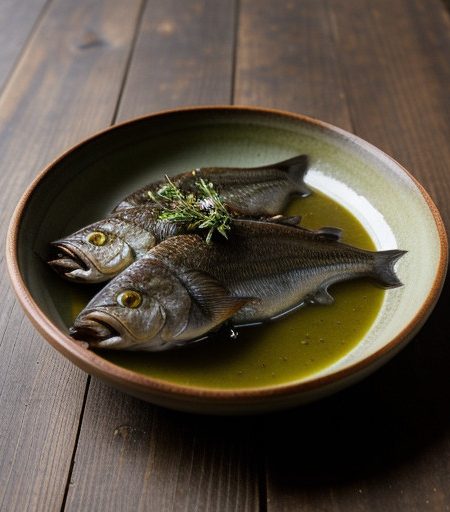 Nero Wolfe's Broiled Shad With Sorrel Sauce recipe image