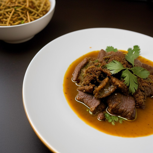 Neua Daet Diao (Fried Sun-Dried Beef recipe image