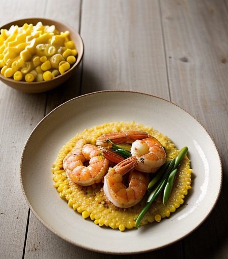 New Orleans Shrimp With Corn Grits recipe image