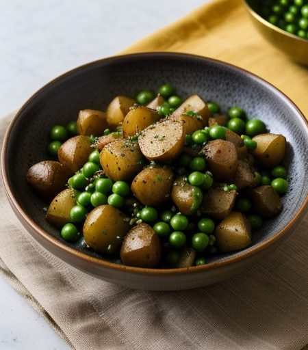 New Potatoes With Peas & Coriander recipe image