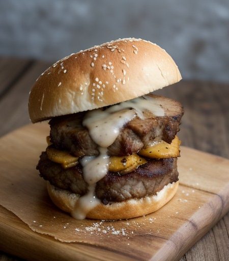 Newfangled Barbecued Pork Sandwiches recipe image