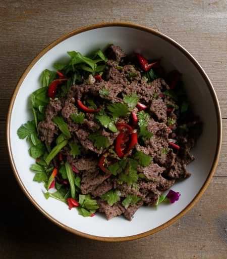 No Bake Beef Salad recipe image