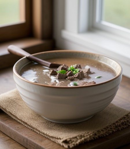 No Bake Beef Soup recipe image