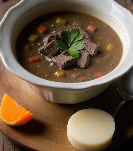 No Bake Beef Soup recipe image