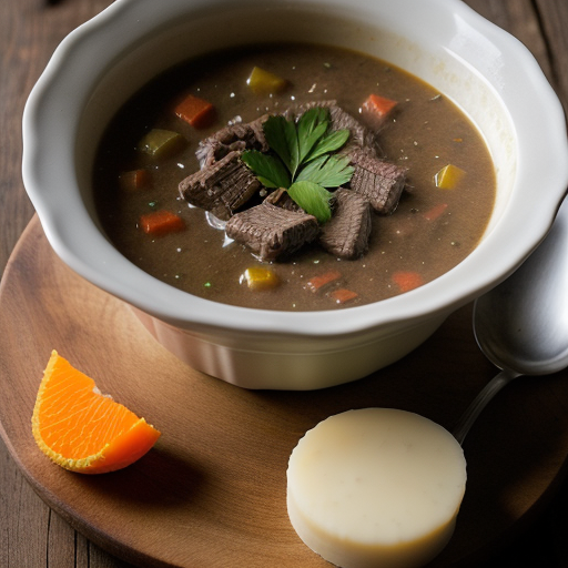 No Bake Beef Soup recipe image