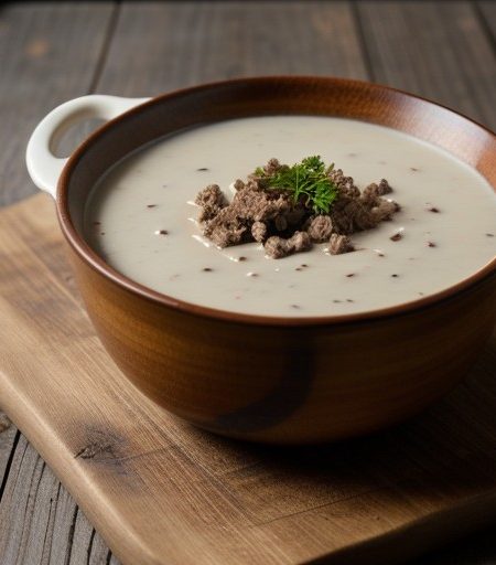 No Bake Beef Soup recipe image