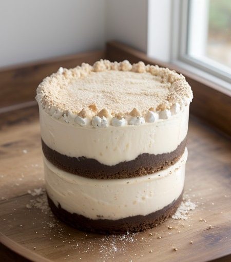 No Bake" Cookie Crumble Cheesecake recipe image