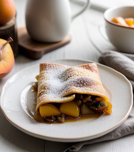 No Fat Pear & Apricot Strudel recipe image