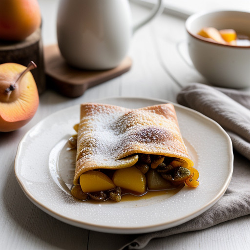 No Fat Pear & Apricot Strudel recipe image
